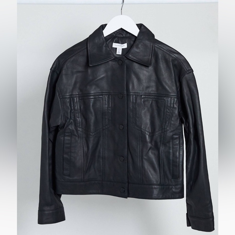 NWOT Topshop Boutique Real Sheepskin Leather Jacket